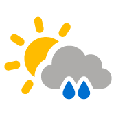 vereinzelte Wolken und Schauer